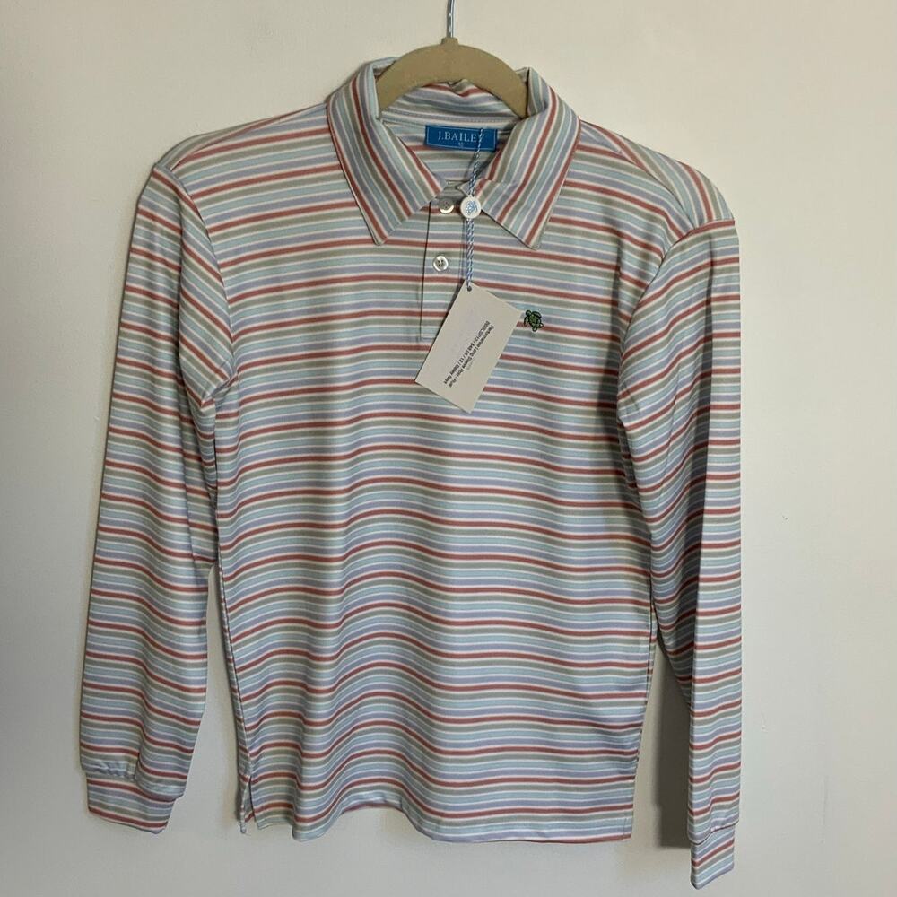 J. Bailey Performance Long Sleeve Everyday Polo NWT size 10‎